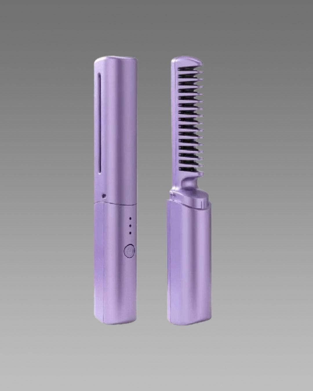 Meneflix™ Portable Cordless Mini Hair Straightener | Rechargeable Hot Comb for Quick & Safe Styling